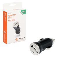 Airline Адаптер 1xUSB 12/24В 1А ACH-1U-11