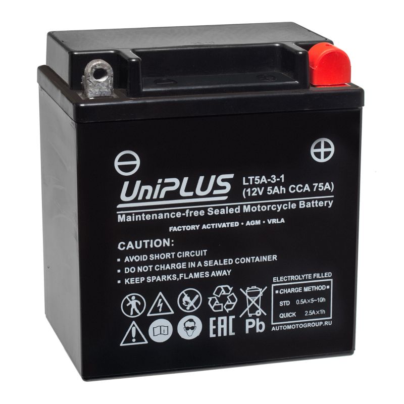 АКБ UniPLUS SuperStart 5 Ач LT5A-3-1 (CT 1205.1, 12N5-3B)