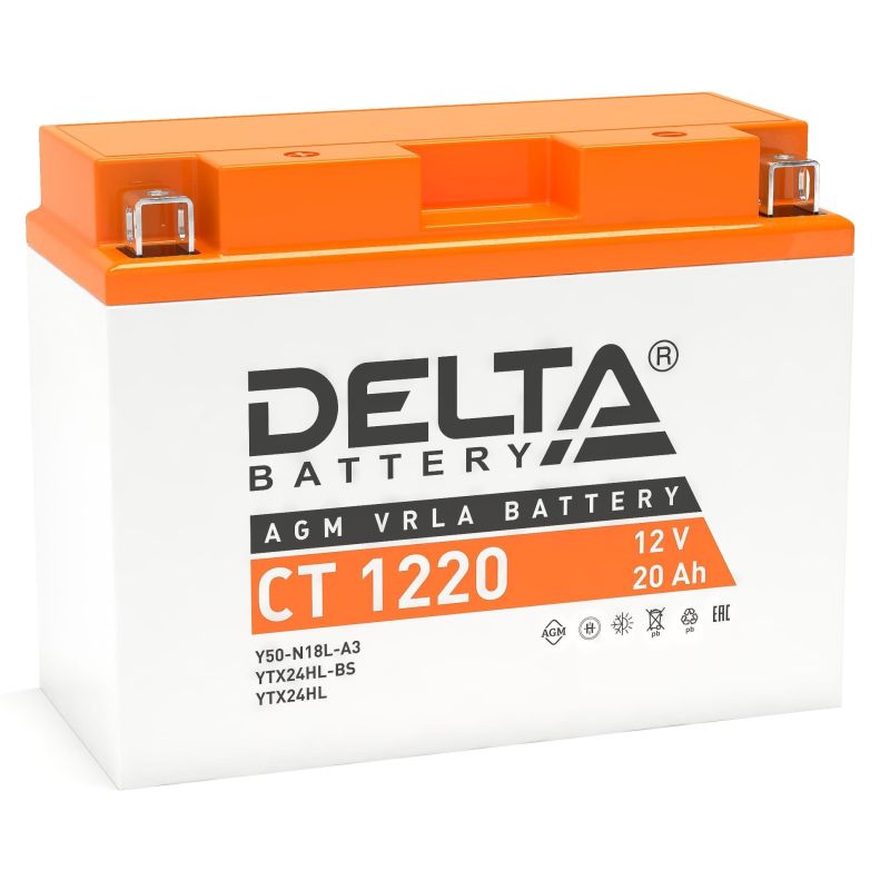 АКБ Delta 20 Ач CT 1220 (YTX24HL-BS)