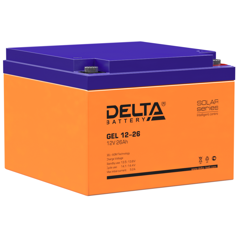 АКБ Delta 26 Ач 12 Вольт GEL 12-26