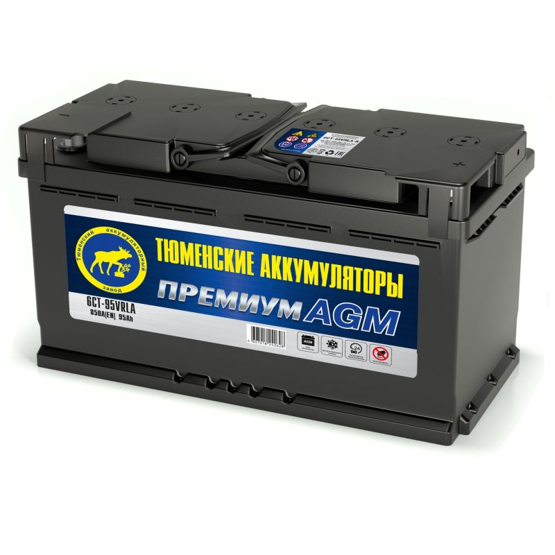 АКБ Тюмень 95 Ач о/п 6СТ-95VRLA-R Premium AGM