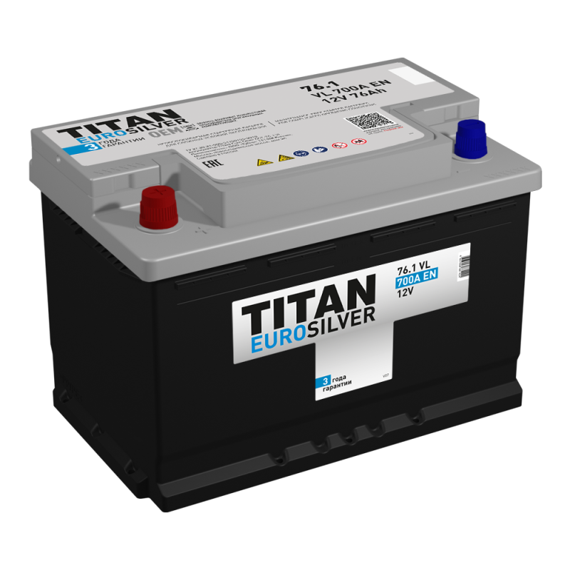 АКБ Titan Euro Silver 76 Ач 6СТ-76.1 VL