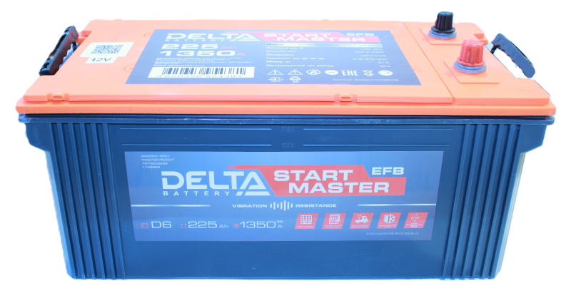 АКБ DELTA START MASTER EFB TRUCK 225 Aч о/п L3 (V4)