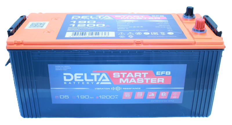 АКБ DELTA START MASTER EFB TRUCK 190 Aч о/п L3 (V4)