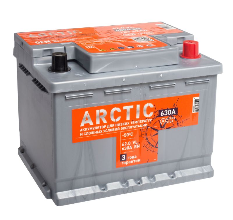 АКБ Titan Arctic Silver 62 Ач о/п 6СТ-62.0 VL