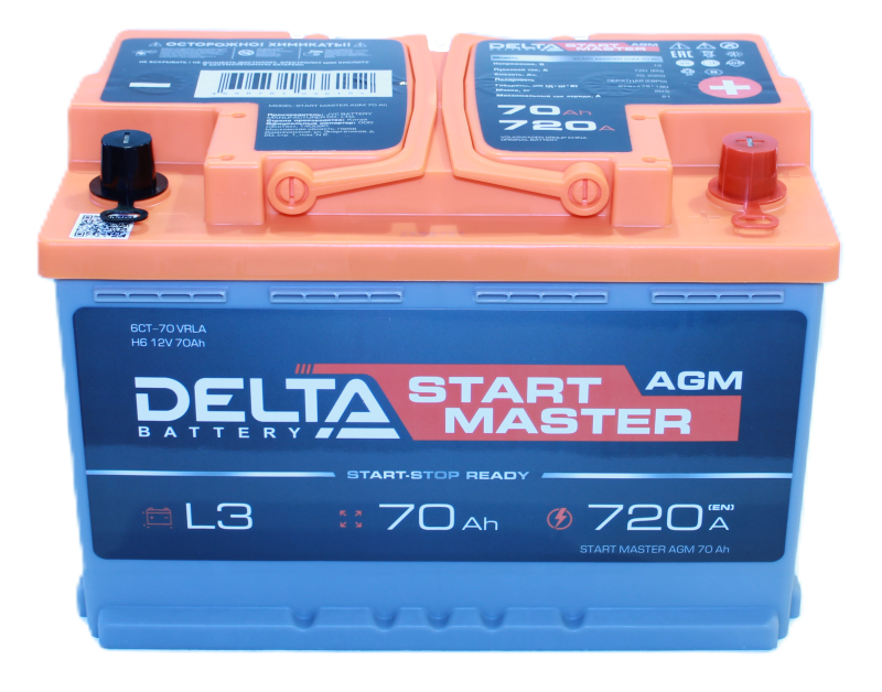 АКБ DELTA START MASTER AGM 70 Aч о/п