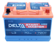 АКБ DELTA START MASTER AGM 70 Aч о/п