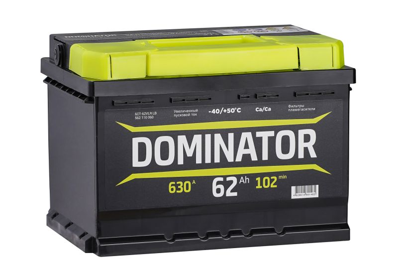 АКБ DOMINATOR 6СТ-62.0 VL (низкий)